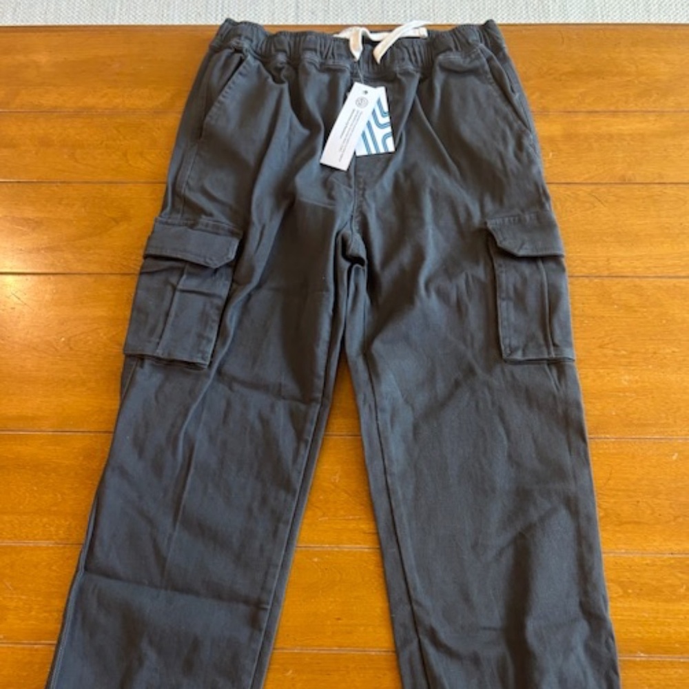 Brand New! Boys Market Spruce Dark Gray Draw String Cargo Jogger Sz 12